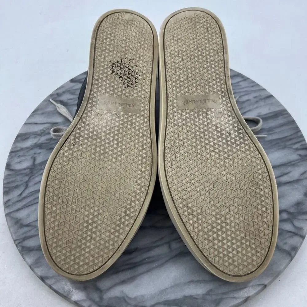 Allsaints Womens 10 Sneaker Black Leather Low Top Shana Trainer *Missing Insoles